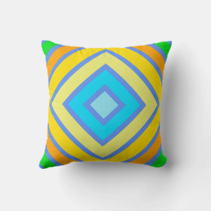 Coussin Bleuet Couleurs Harmonieuses Ligne Angulaire Art