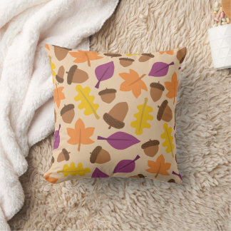 Coussin Bliss d'automne Orange Leaf Motif Cosy Décor Natur