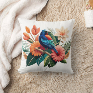 Coussin Bliss tropicaux : une fusion vibrante de la flore