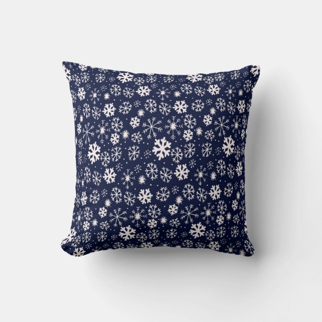 Coussin Blizzard De Feu De Neige Dessiné À La Main Avec Bl (Recto)