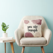 Coussin Blobs d'aquarelle en Mauve & Crème (Chaise)