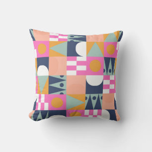 Coussin Bloc de couleur africain, motif géométrique.