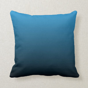 Coussin Bloc de couleur bleu turquoise Ombre