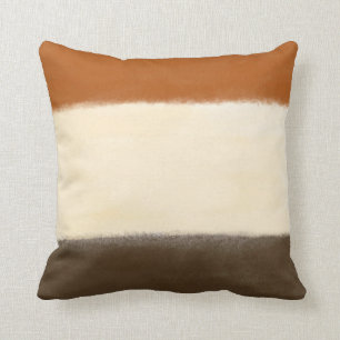 Coussin Bloc de couleur crème et Brown