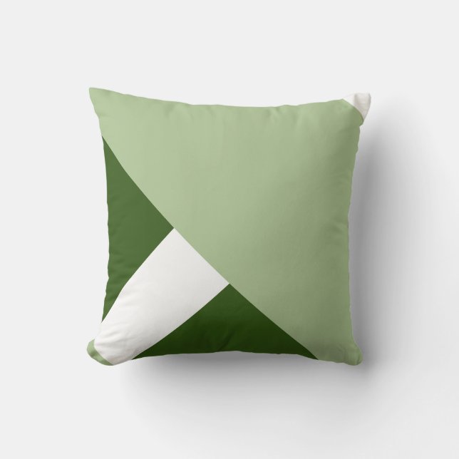 Coussin Bloc de couleur moderne vert 2 (Recto)