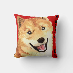 Coussin Bloc de couleur Shiba Inu