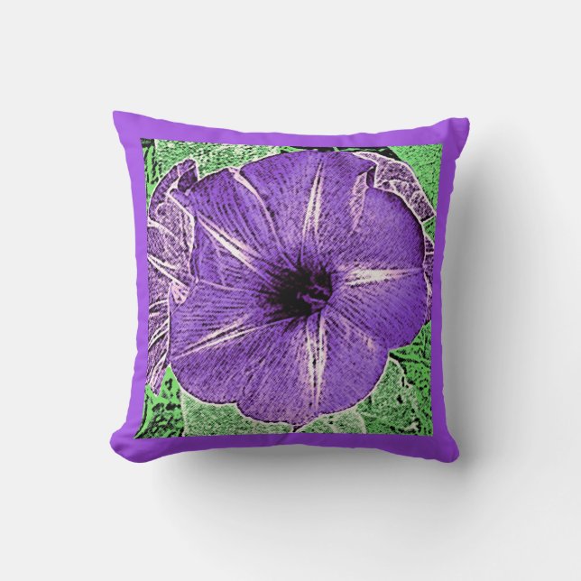 Coussin Bloc de gloire du matin Impression - violet doux (Recto)