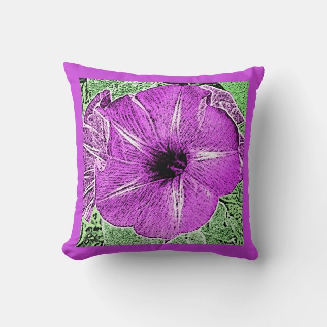 Coussin Bloc de gloire du matin Imprimer - améthyste viole (Recto)