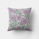 Coussin Bloc d'impression cercle de conception florale (Verso)