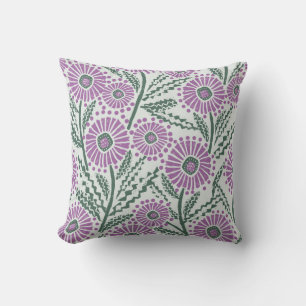 Coussin Bloc d'impression cercle de conception florale