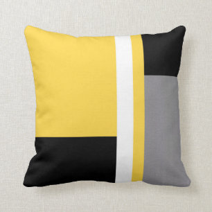 Coussin Blocage noir gris jaune