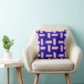 Coussin Block Theory Rose Gras et Bleu de Cobalt (Chaise)