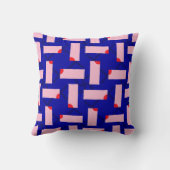 Coussin Block Theory Rose Gras et Bleu de Cobalt (Verso)