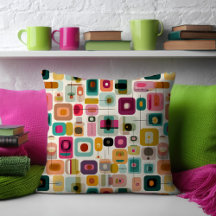 Blocs couleur RETRO milieu de siècle moderne Abstr
