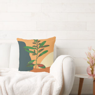 Coussin Blocs de couleur Abstraits en silhouette