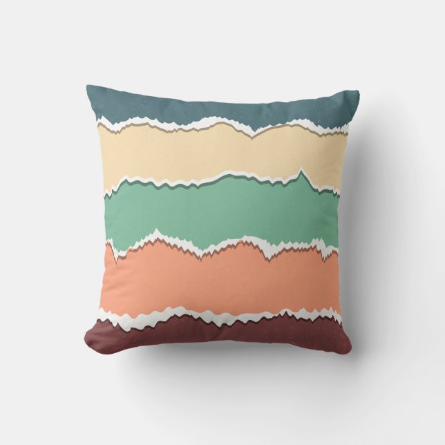 Coussin Blocs de couleur déchirés Lancer l'oreiller (Recto)