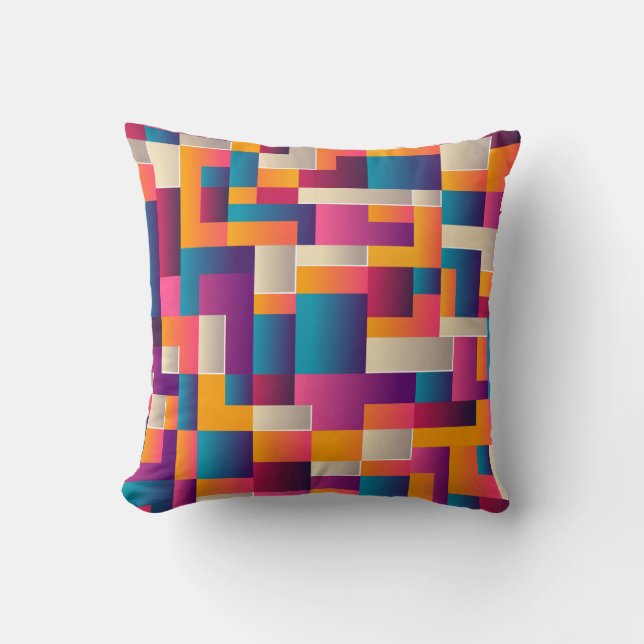 Coussin Blocs de couleurs modernes (Recto)