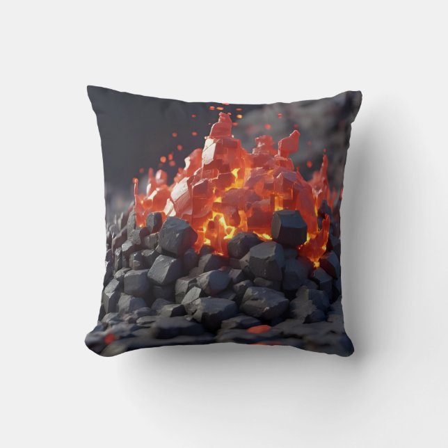 Coussin Blocs de lave (Recto)