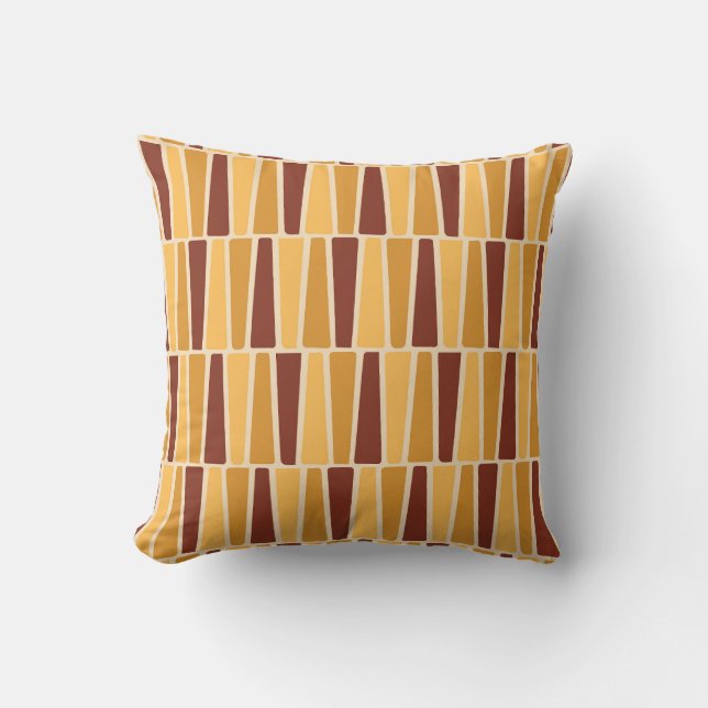 Coussin Blocs Modernes du Milieu du Siècle dans des Tons T (Recto)