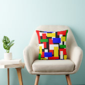 Coussin Blocs rouge, jaune, noir, bleu et vert (Chaise)
