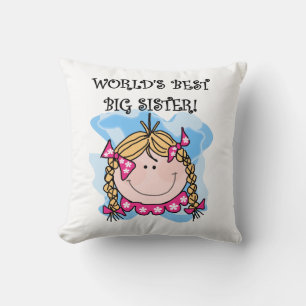Coussin Blond World's Best Big Sister Gifts