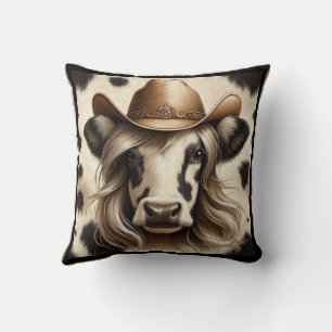 Coussin Blonde Country Cow Girl
