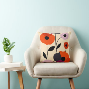 Coussin Bloom minimal du pavot
