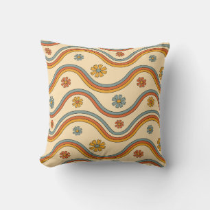 Coussin Blooms de vague rétro