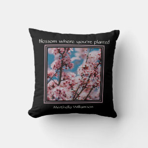 Coussin BLOSSOM Inspirationnel OÙ PLANTÉ Personnalisé