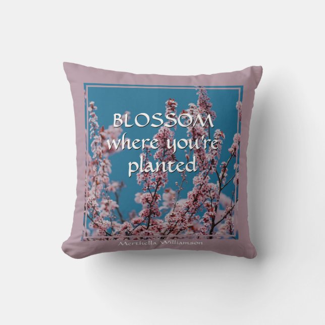 Coussin BLOSSOM personnalisé de cerisier où vous êtes PLAN (Recto)