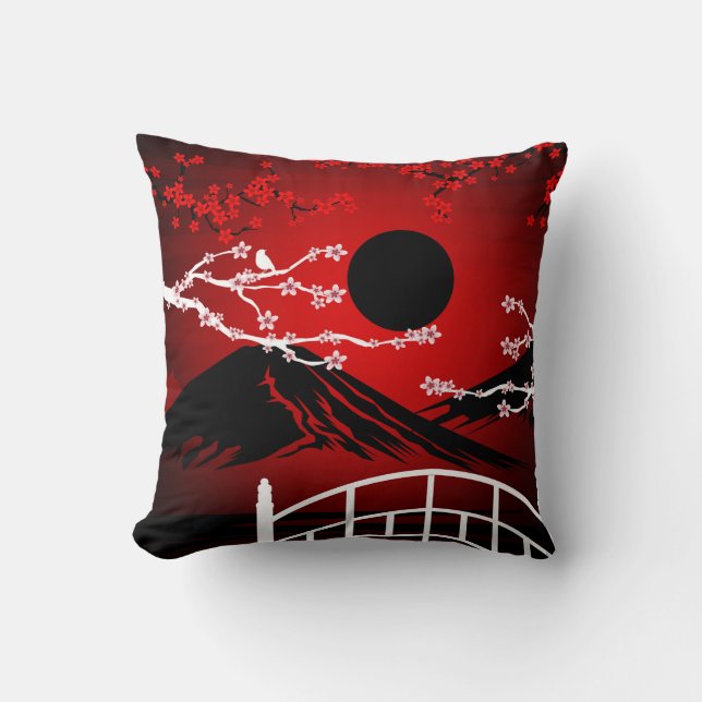 Coussin Blossom rouge (Recto)