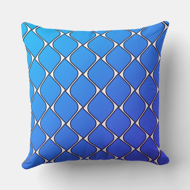Coussin blu strips heart throw pillow (Verso)