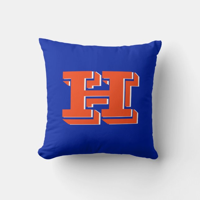 Coussin Blue and Orange Collegiate Color Style Monogram (Recto)