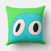 Coussin Blue Blob Blue Arrière - plan Funny Happy (Verso)