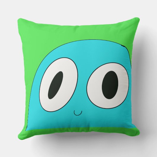 Coussin Blue Blob Blue Arrière - plan Funny Happy (Verso)