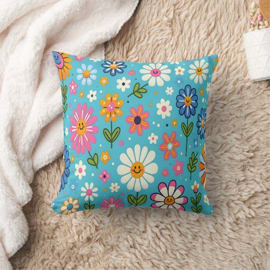 Coussin "Blue Bloom Bliss" (Couverture)
