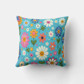Coussin "Blue Bloom Bliss" (Verso)