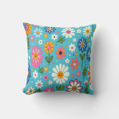 Coussin "Blue Bloom Bliss" (Recto)