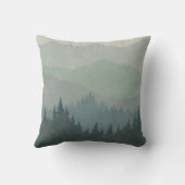 Coussin Blue Boho Monogram Mountain & Forest Retro Nursery (Verso)