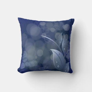 Coussin Blue Bokeh MoJo américain Feuille