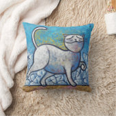 Coussin Blue Cat Picasso at Moonlight Decorative Throw Pil (Couverture)