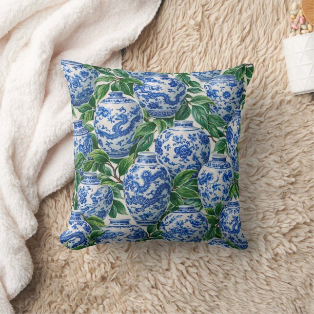 Coussin Blue Chinese Porcelain Ginger Jar (Couverture)