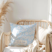 Coussin Blue Daisy Floral Girls Custom Thaillow