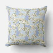 Coussin Blue Doodle Floral (Recto)