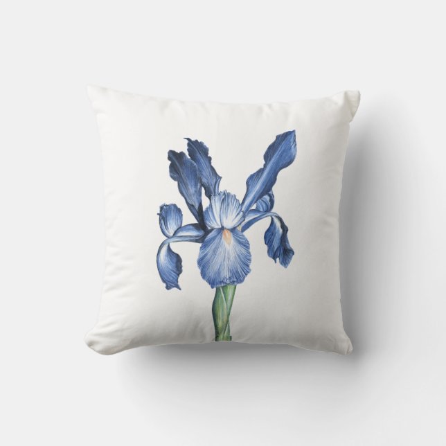 Coussin Blue Dutch Iris - (Recto)