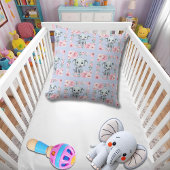 Coussin Blue Elephant Throw Pillow