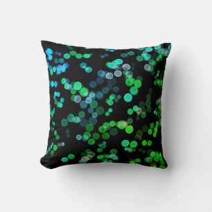Coussin Blue Green Seagreen Abstrait Bubble Motif
