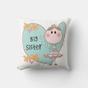 Coussin Blue Heart Princess Big Sister