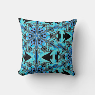 Coussin Blue Ivy, design Mandala