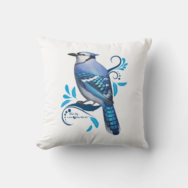 Coussin Blue Jay (Recto)